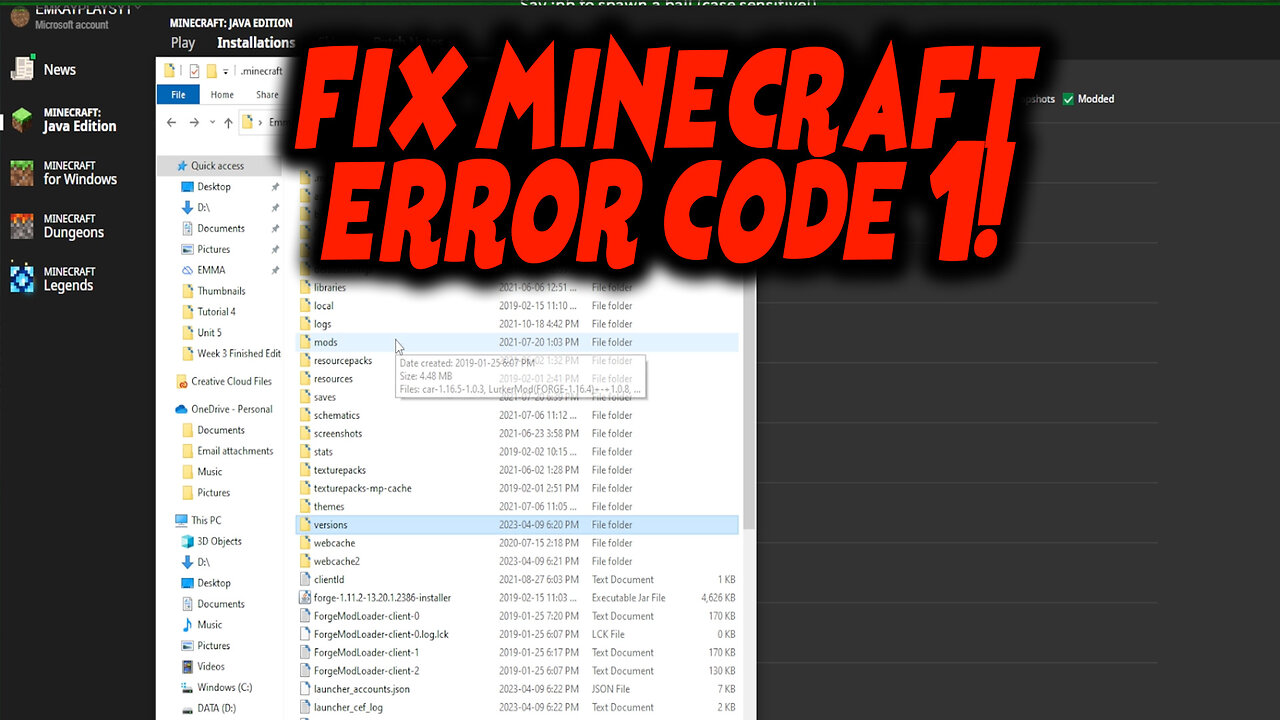 How to Fix Minecraft Error Code 1 (New Update)