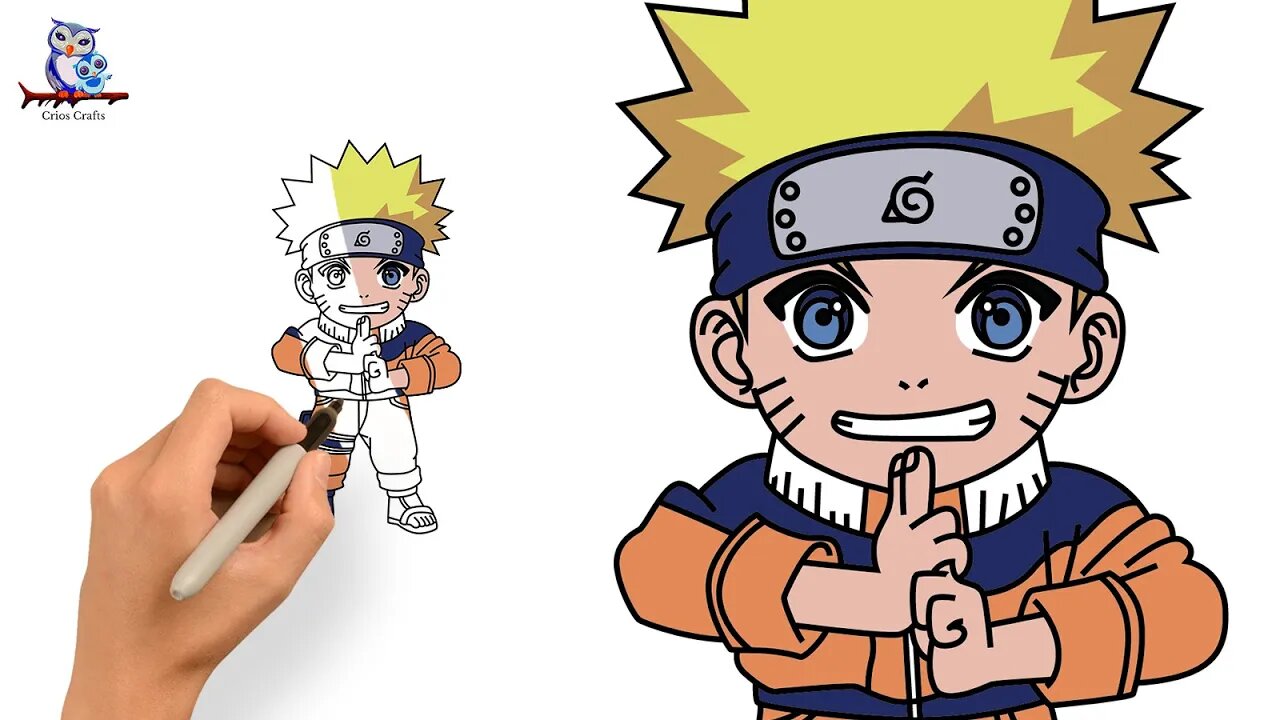 How To Draw Naruto Uzumaki Shippuden Chibi - Tutorial