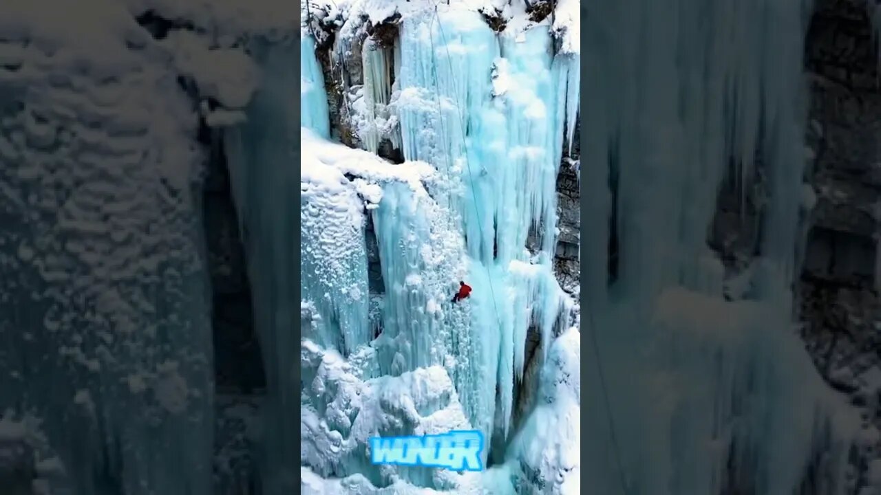 Frozen Waterfall Climbing#climbing_worldwide #waterfall #nature#beautiful #wow #wonders #snow