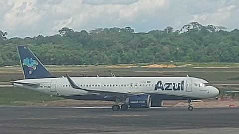 Boeing 737 MAX 8 PS-GPR taxi,pushback,takeoff,Airbus A320NEO PR-YYL landing in Manaus