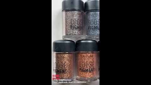 Focallure loose glitter pigment swatches