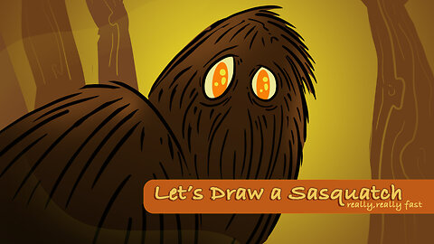 Let's Draw a Sasquatch head really, really fast