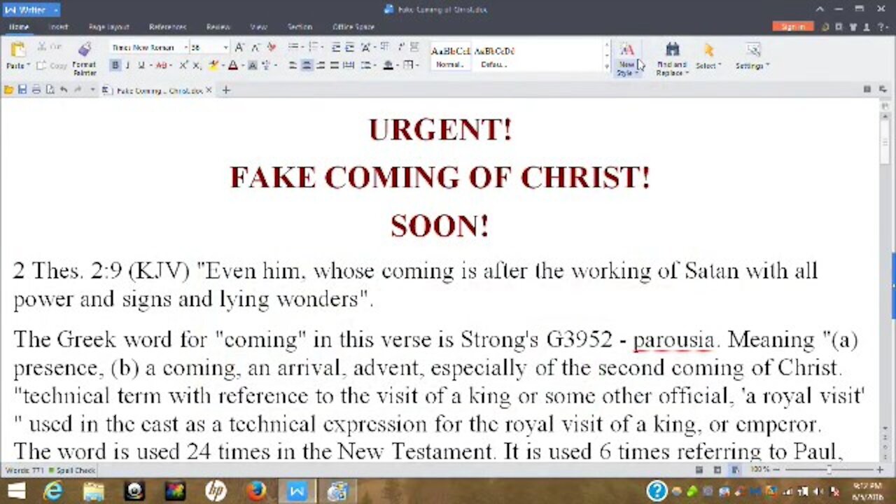 Fake Coming of Christ Soon