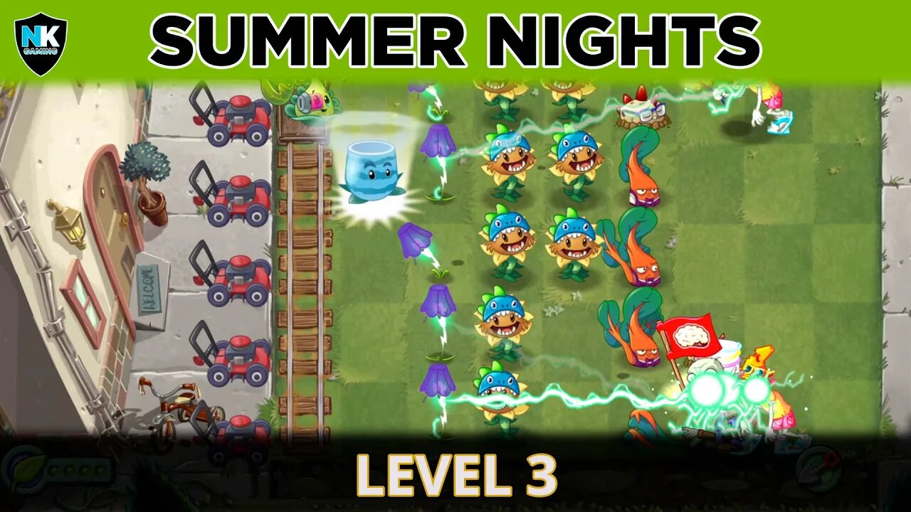 PvZ 2 - Summer Nights Event - Level 3 - Level 1 Plants