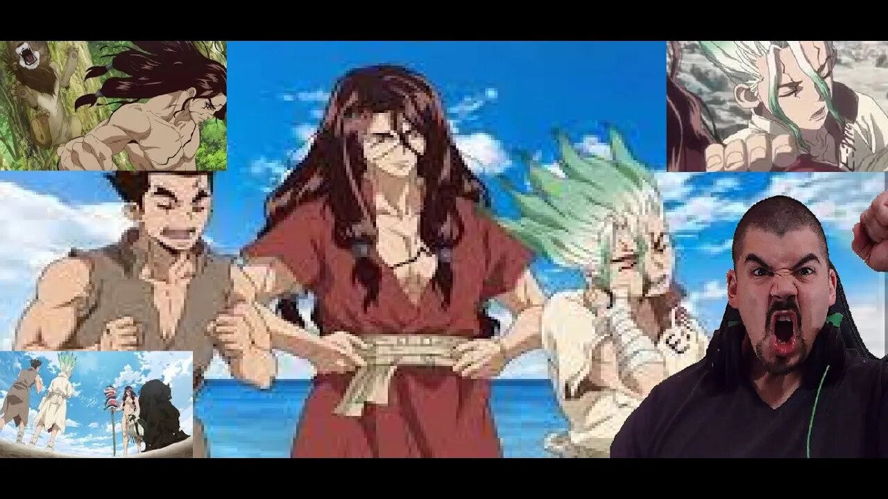 React anime Dr. Stone Episodio 2 Dublado - Melhor do mundo