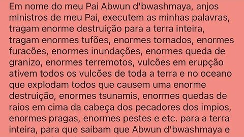 Arrependam-se...pois depois das águas, vem o fogo!!!