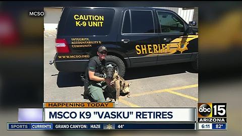 MCSO K9 Vasku retires from the job