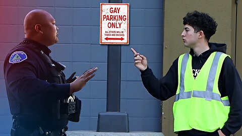 Gay Parking Only Sign Prank! (COPS CALLED)