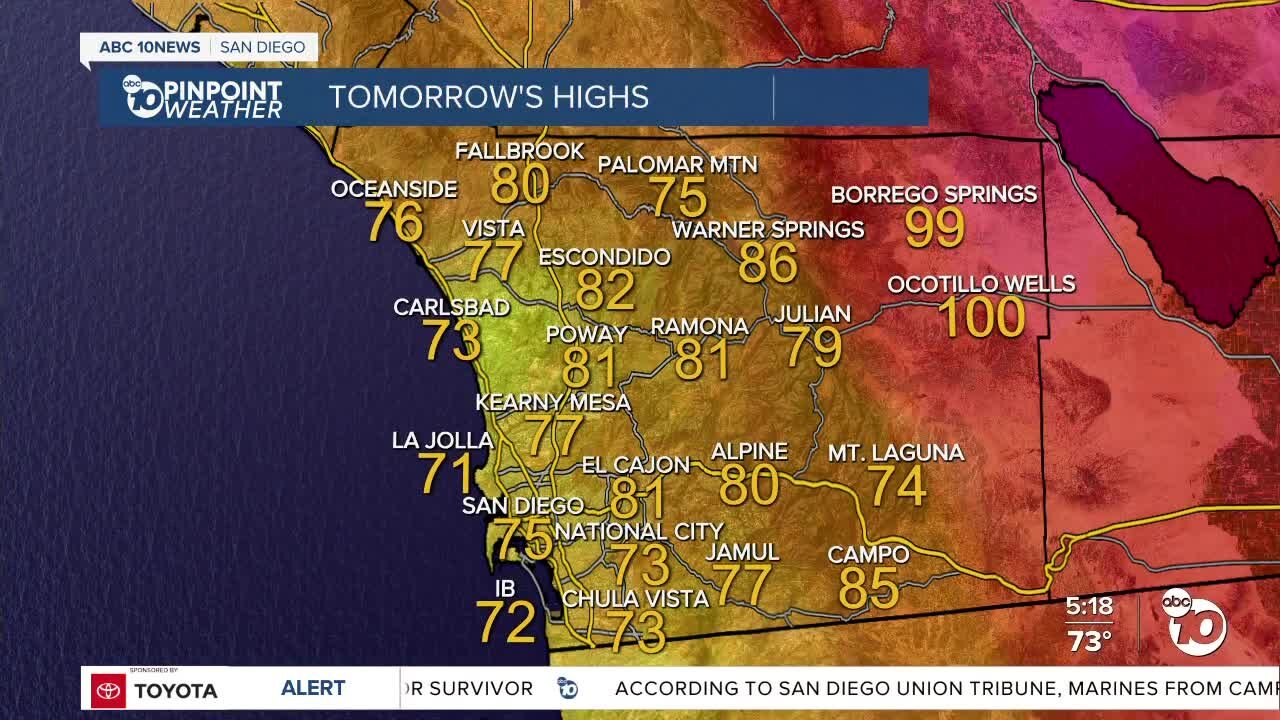 ABC 10News Pinpoint Weather with Meteorologist Leah Pezzetti