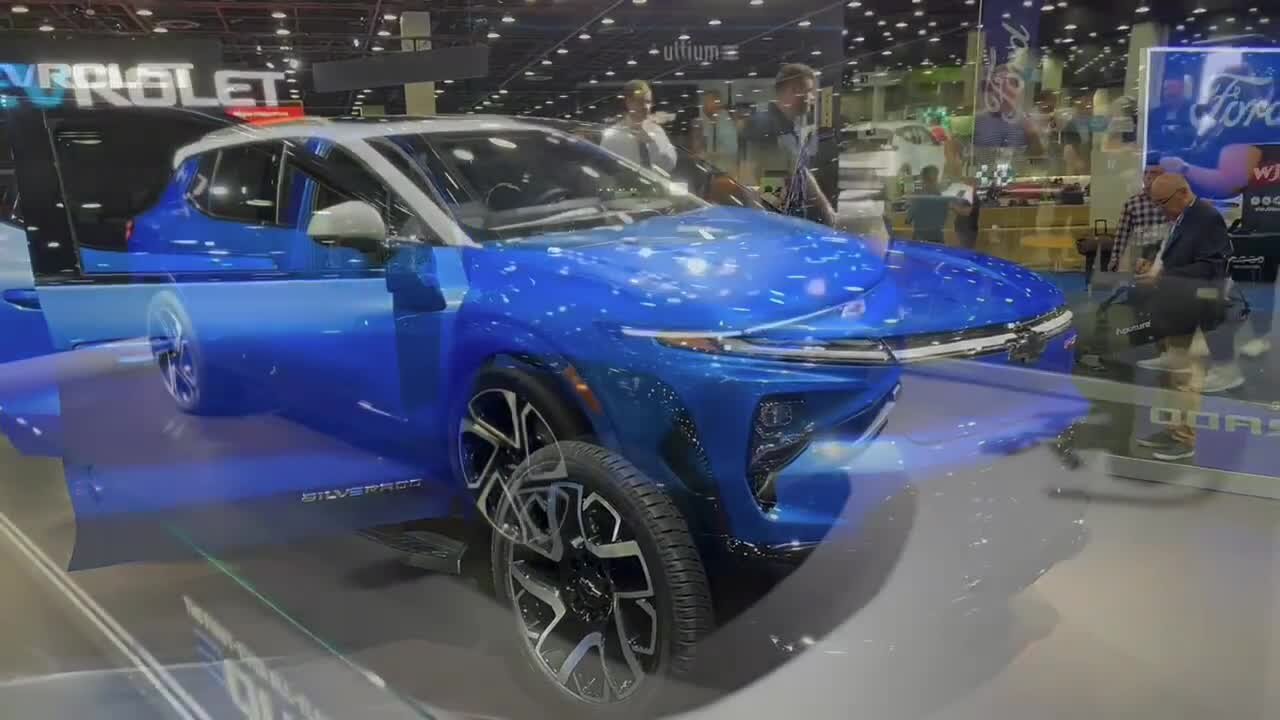 Chevy EVs on the auto show floor