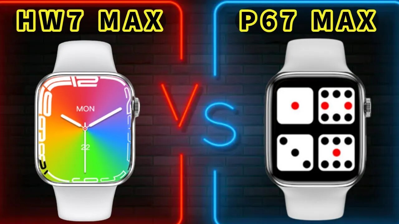 Smartwatch HW7 Max VS P67 Max unboxing review Comparasion