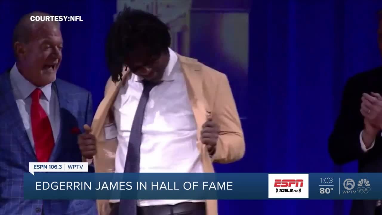 Edgerrin James dons the gold jacket