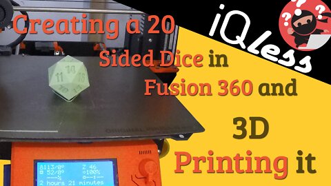 Creating a 20 Sided Dice in Fusion 360 and 3D Printing it