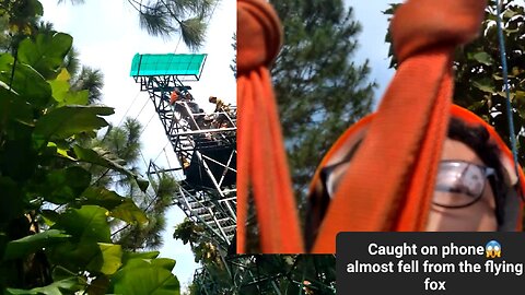 A teenage boy almost fell while playing flying fox😱😢
