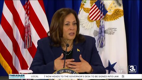 Vice President Kamala Harris cites Iowa’s role in legal challenges to abortion