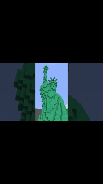 MINECRAFT: ATHOS CONSTRUIU A ESTÁTUA DA LIBERDADE #shorts