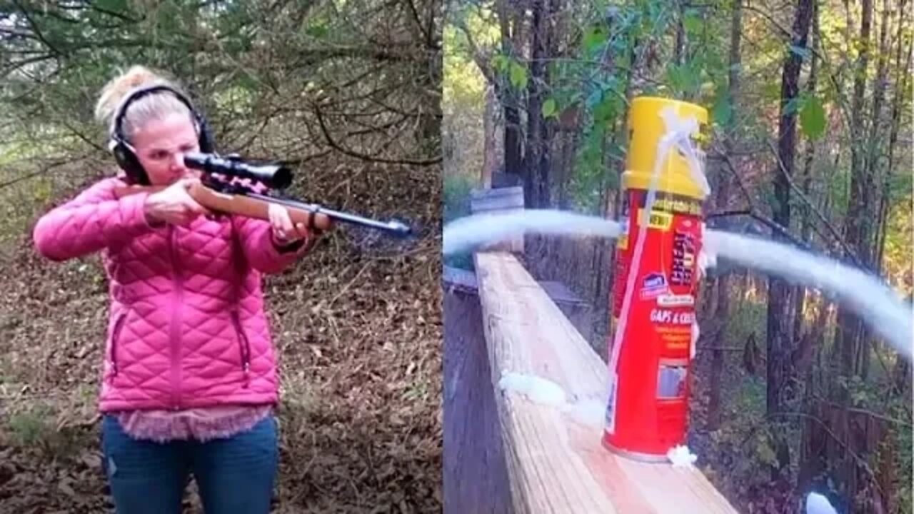 Wife Shoots GREAT STUFF spray insulation