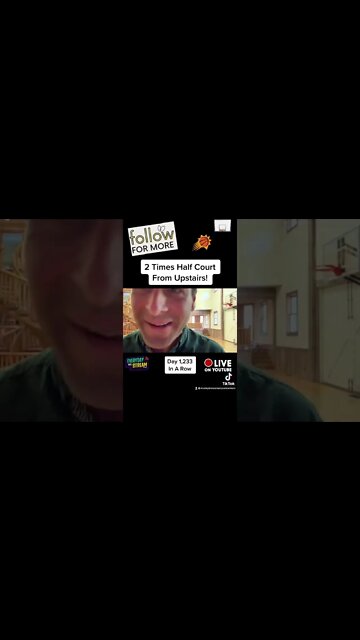 2 Half Court Shots From 2nd Floor! #trickshots #basketballtrickshot