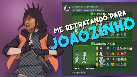 Errei a comp do Joãozinho mas me retratei