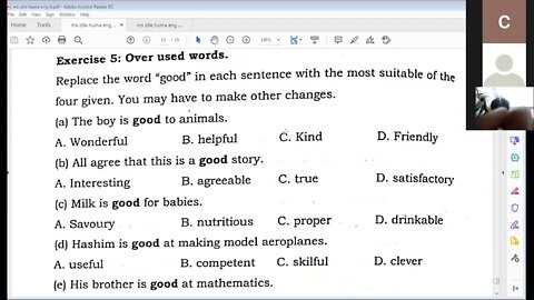 Zoom Online | Class 7th | English A | Hamlet | Exercise | PI | 3 Dec 2020