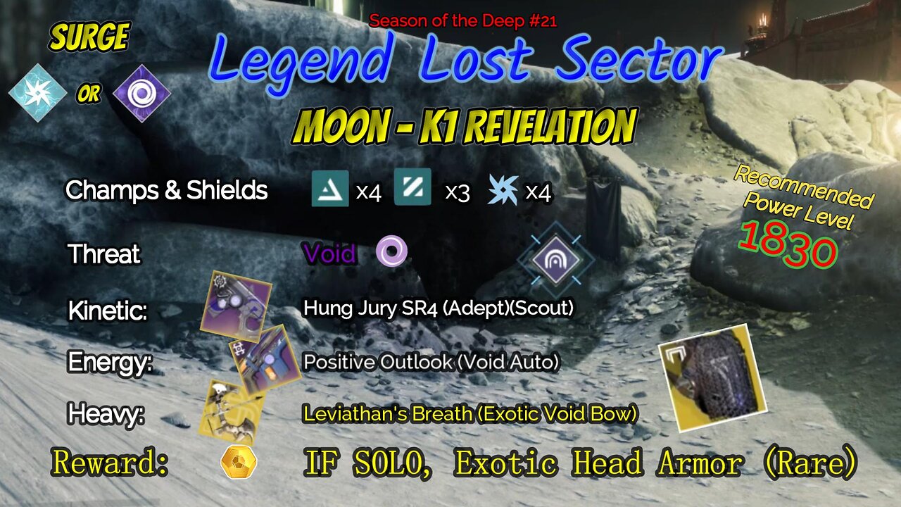 Destiny 2 Legend Lost Sector: Moon - K1 Revelation on my Void Titan 8-19-23