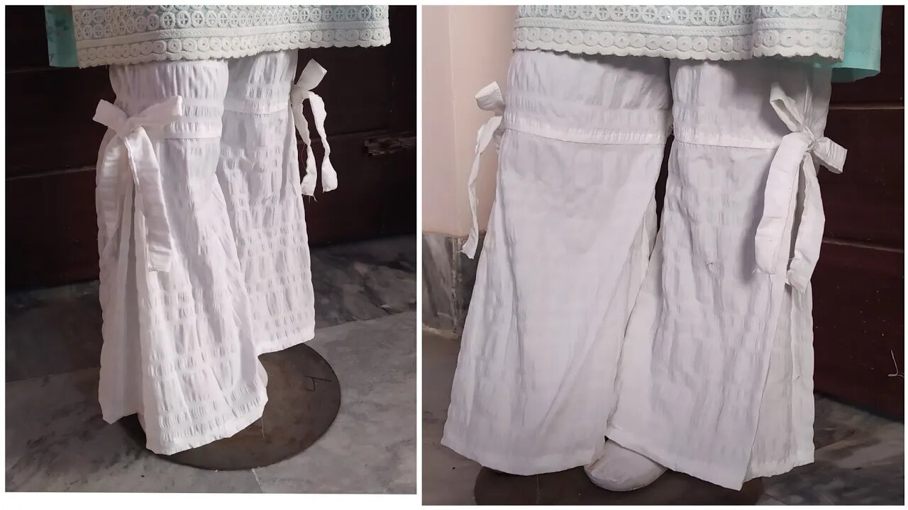 Bell bottom trouser cutting for baby girl