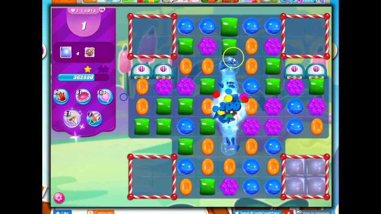 Candy Crush Level 6014 Talkthrough, 32 Moves 0 Boosters
