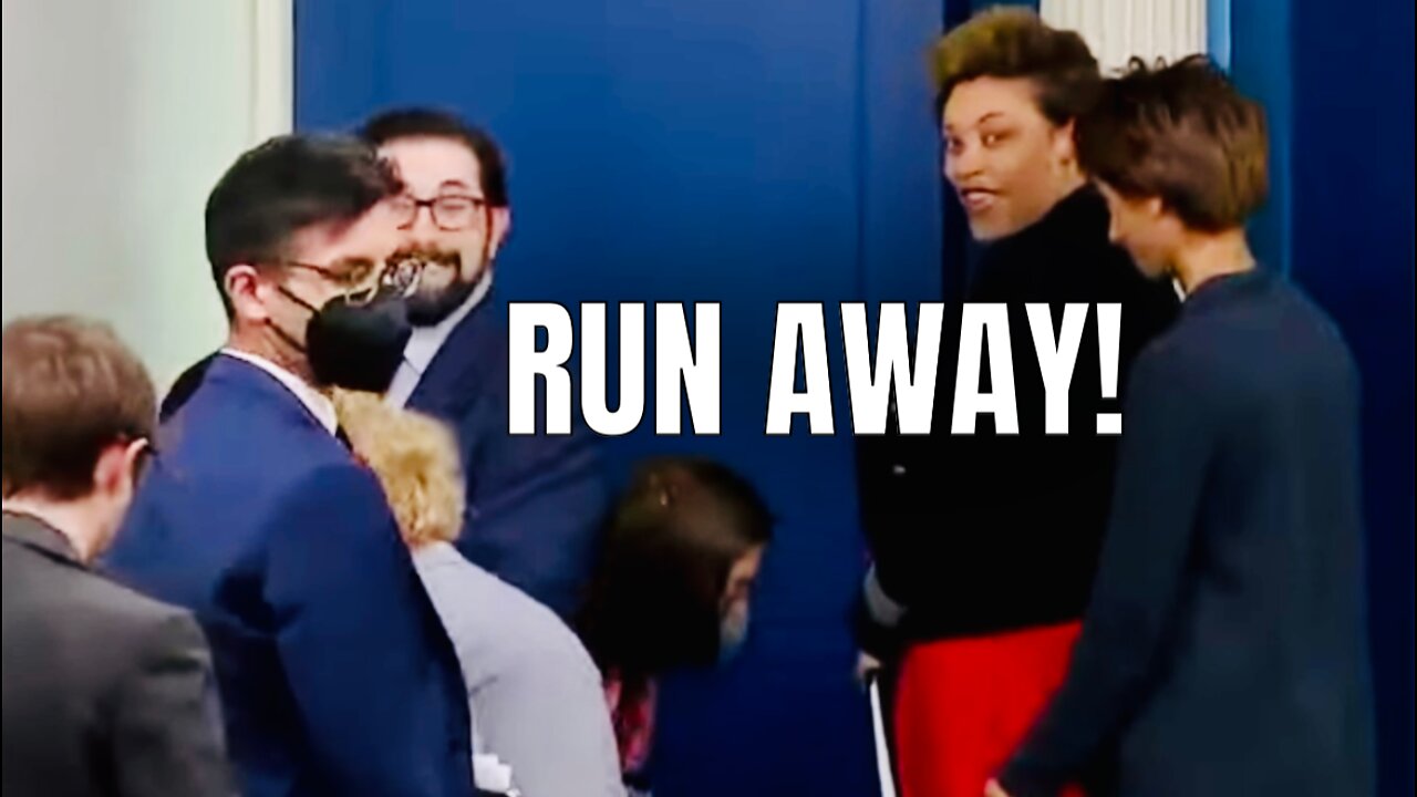 Mid-level Biden Staffer runs out of his press briefing while Media shouts Questions 🏃‍♂️