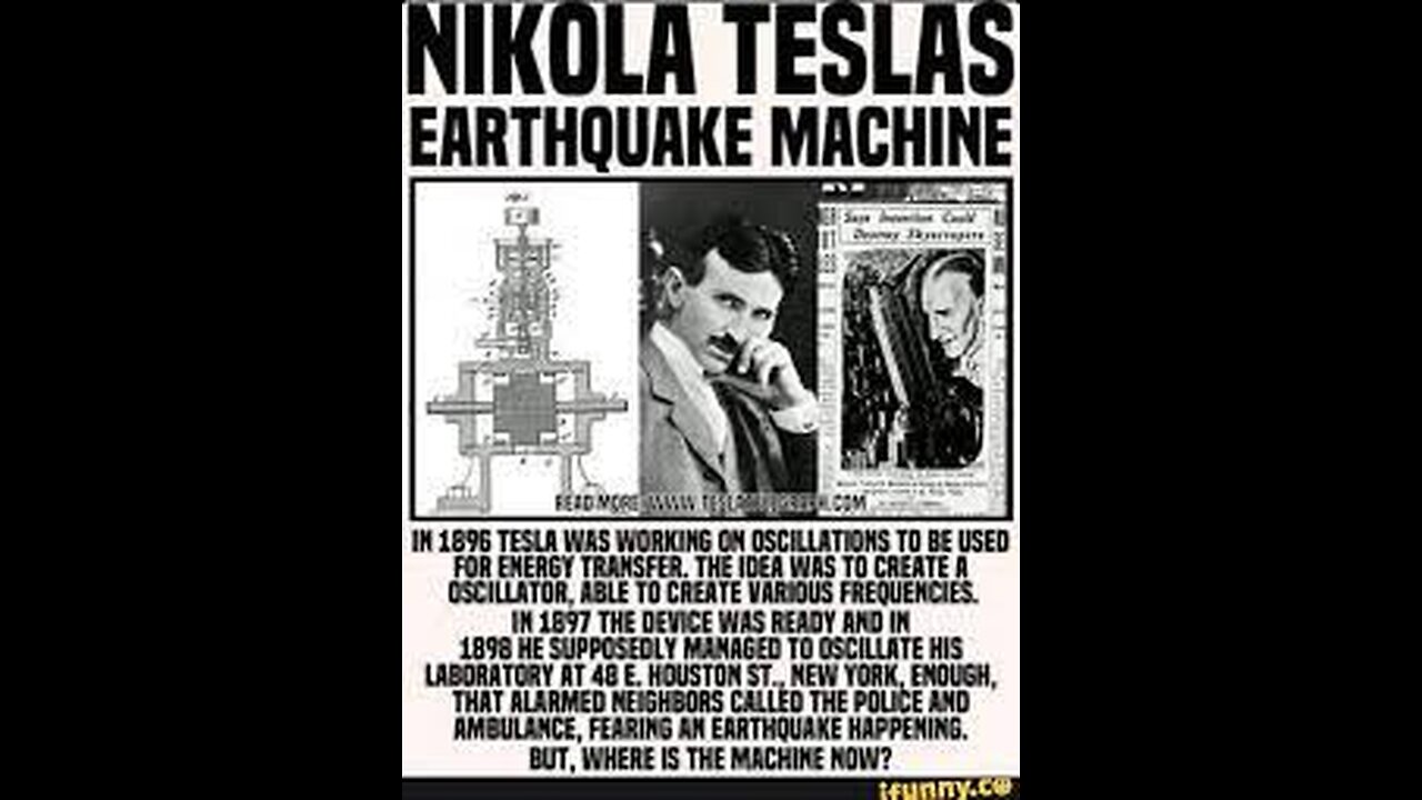 Nikola Tesla Invention | Electricity Generator Oscillator | Earthquake Machine