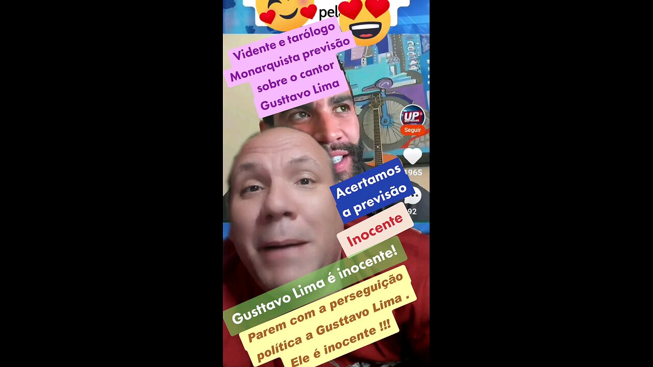 Acertamos: Vidente e tarólogo Monarquista previsão sobre o cantor Gusttavo Lima. Inocente!