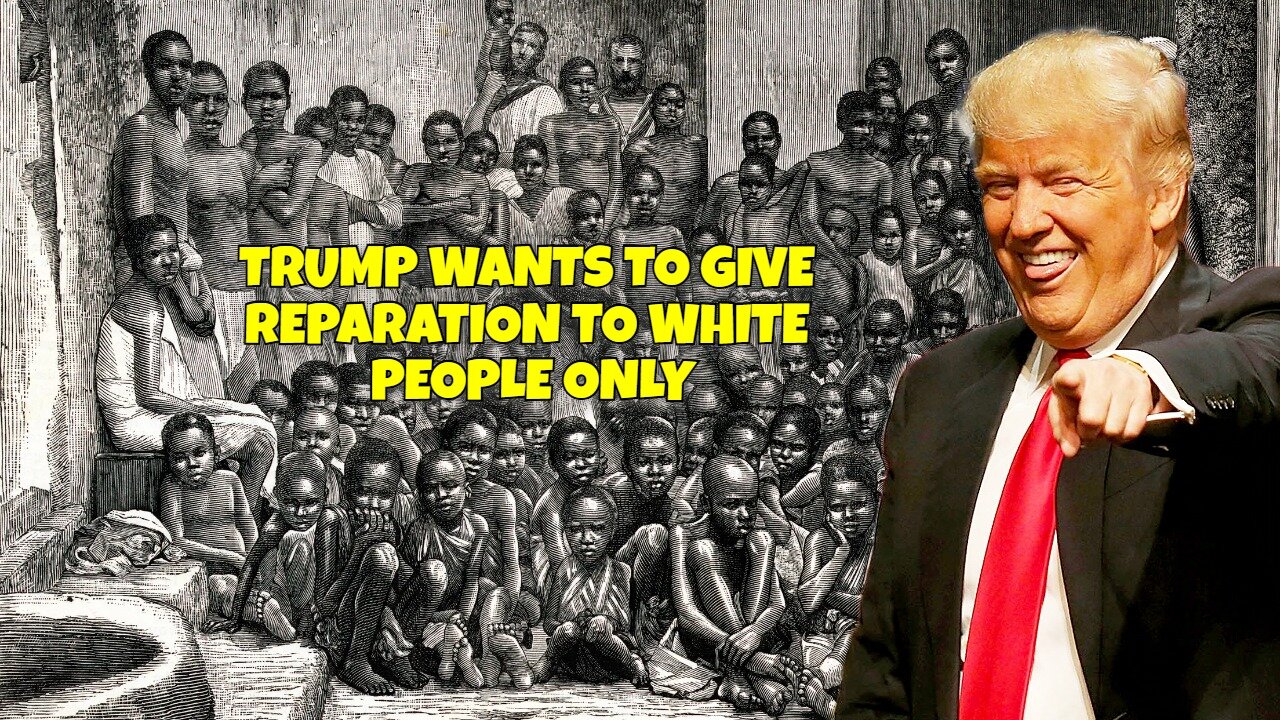 TRUMP WANTS TO GIVE REPARATIONS TO WHITE PEOPLE ONLY