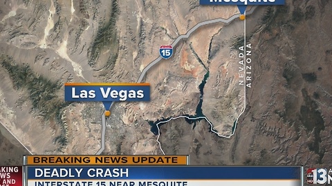 Man dies after rear-ending semi-truck on Interstate 15 near Mesquite