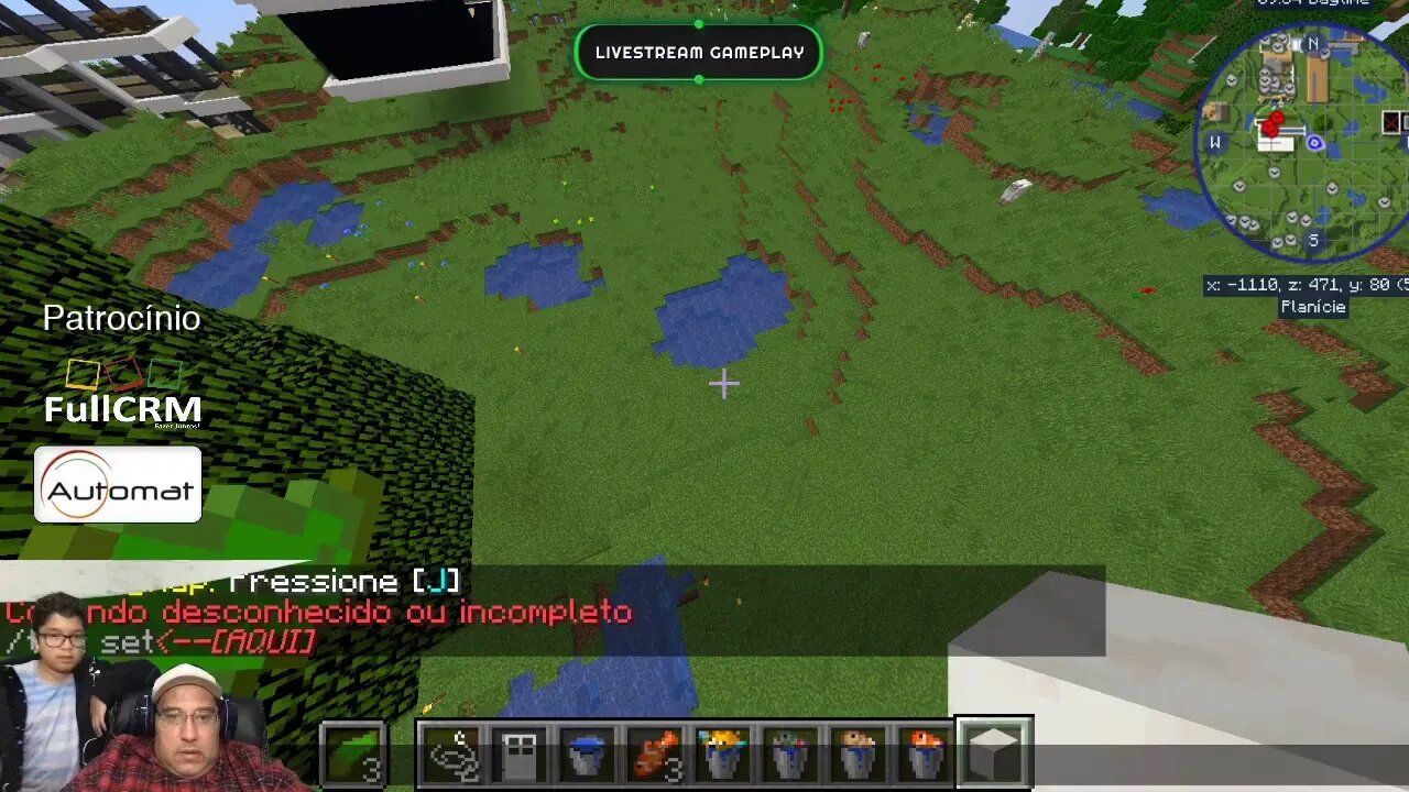 Live de Minecraft com os parceiros com MLG #eoroper #pai_eoroper