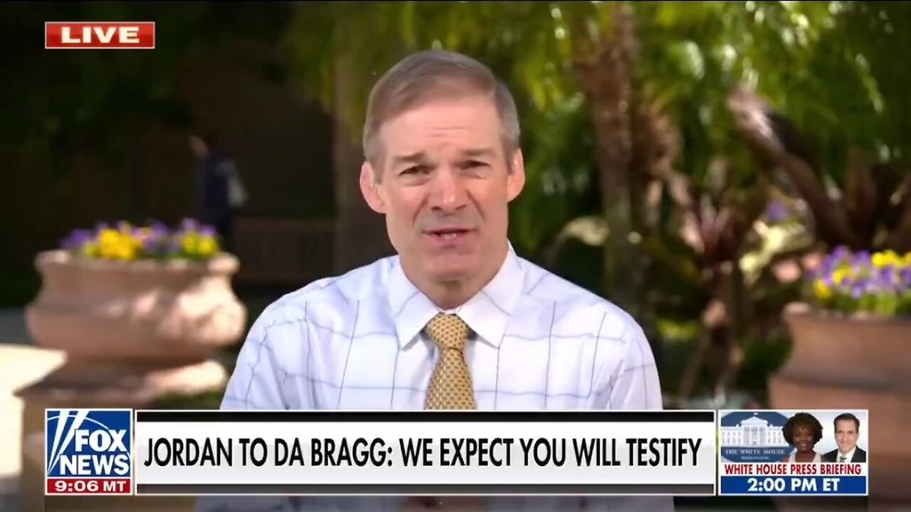 Rep Jim Jordan: DA Is Going After Trump Because He’s Running For President