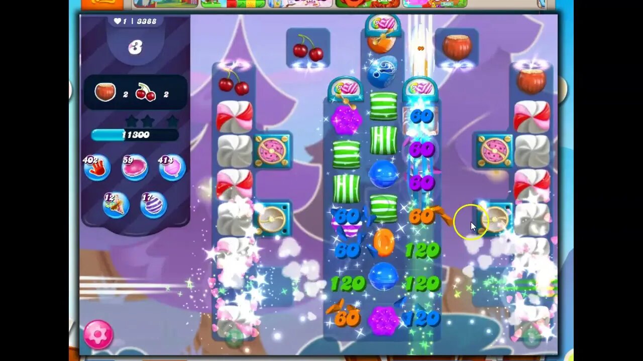 Candy Crush Level 3388 Talkthrough, 20 Moves 0 Boosters