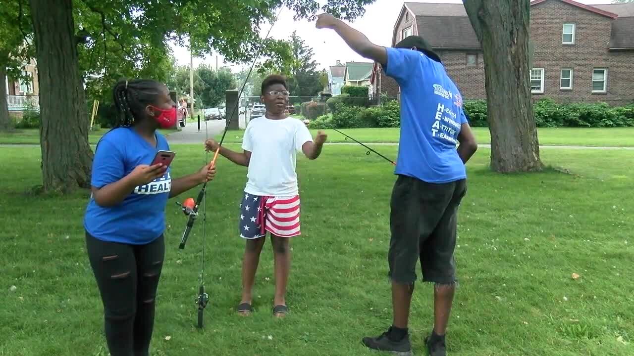 Dozens of Buffalo's youth learn how to fish at Schiller Park