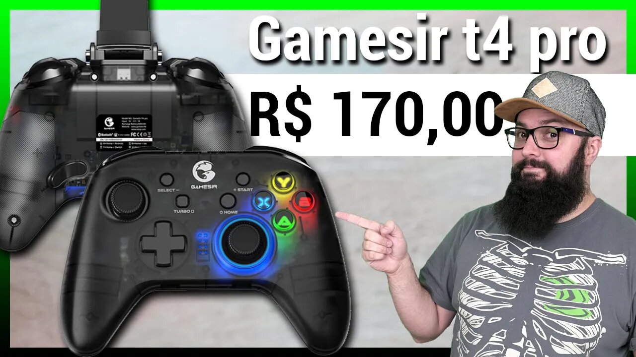 O MELHOR E MAIS BARATO CONTROLE GAMER! GameSir T4 Pro!