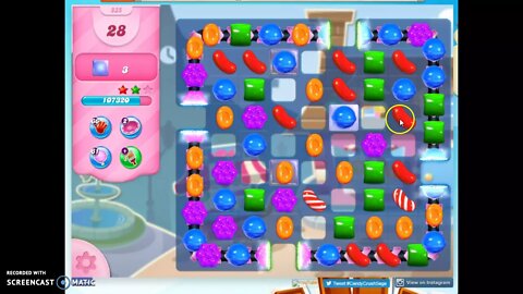 Candy Crush Level 835 Audio Talkthrough, 3 Stars 0 Boosters