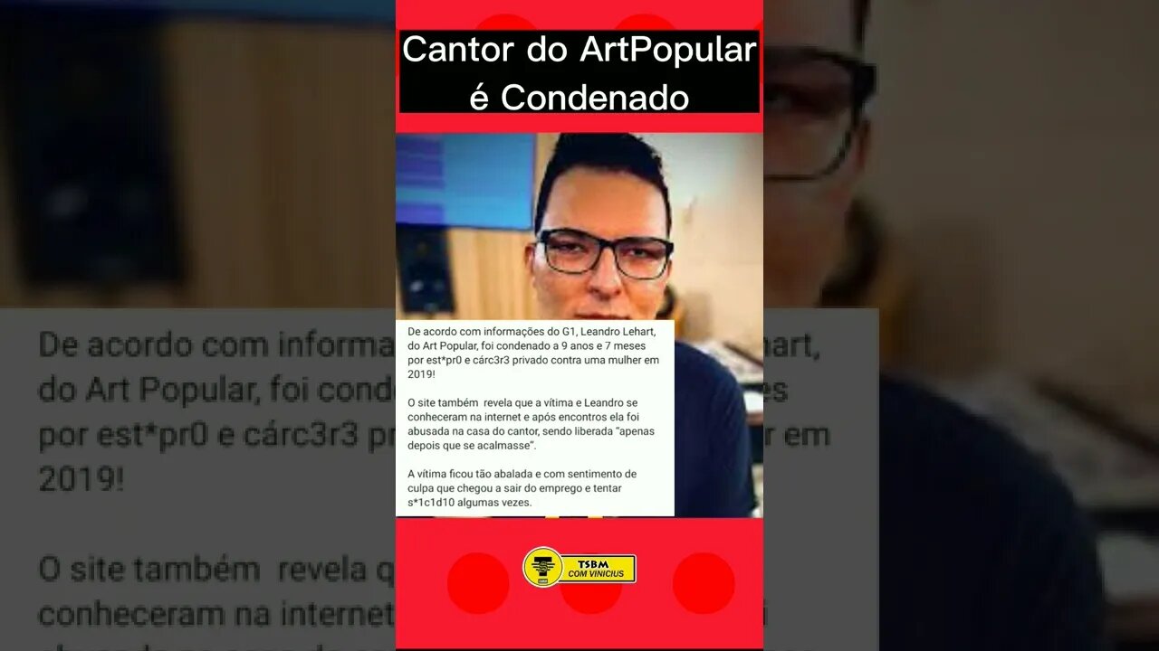 Cantor é Condenado #cantor #presos #shorts #artpopular