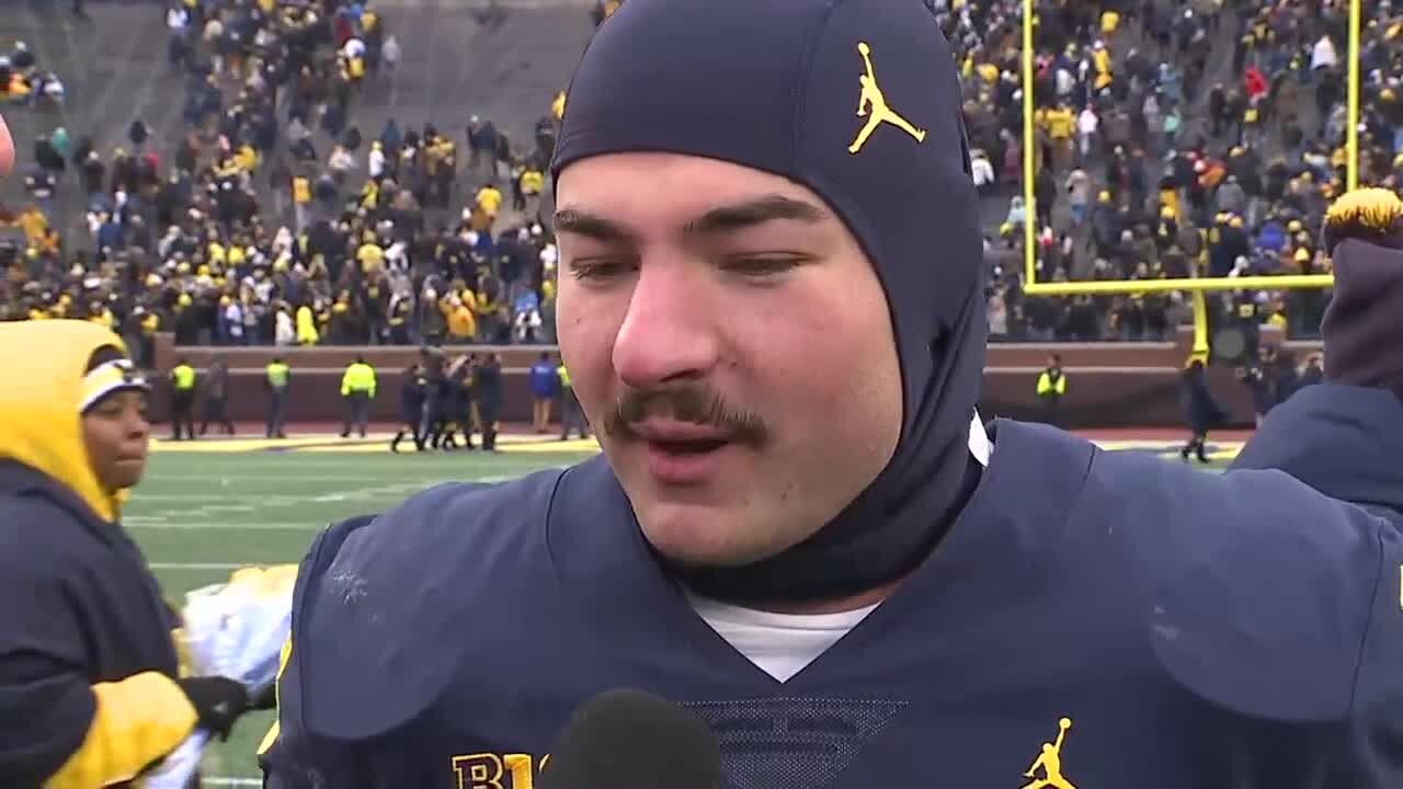 INTERVIEW: Michigan's Jake Moody all smiles after kicking game-winning field goal