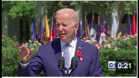 Crowd chants "f#ck Joe Biden" during live speech at the White House....