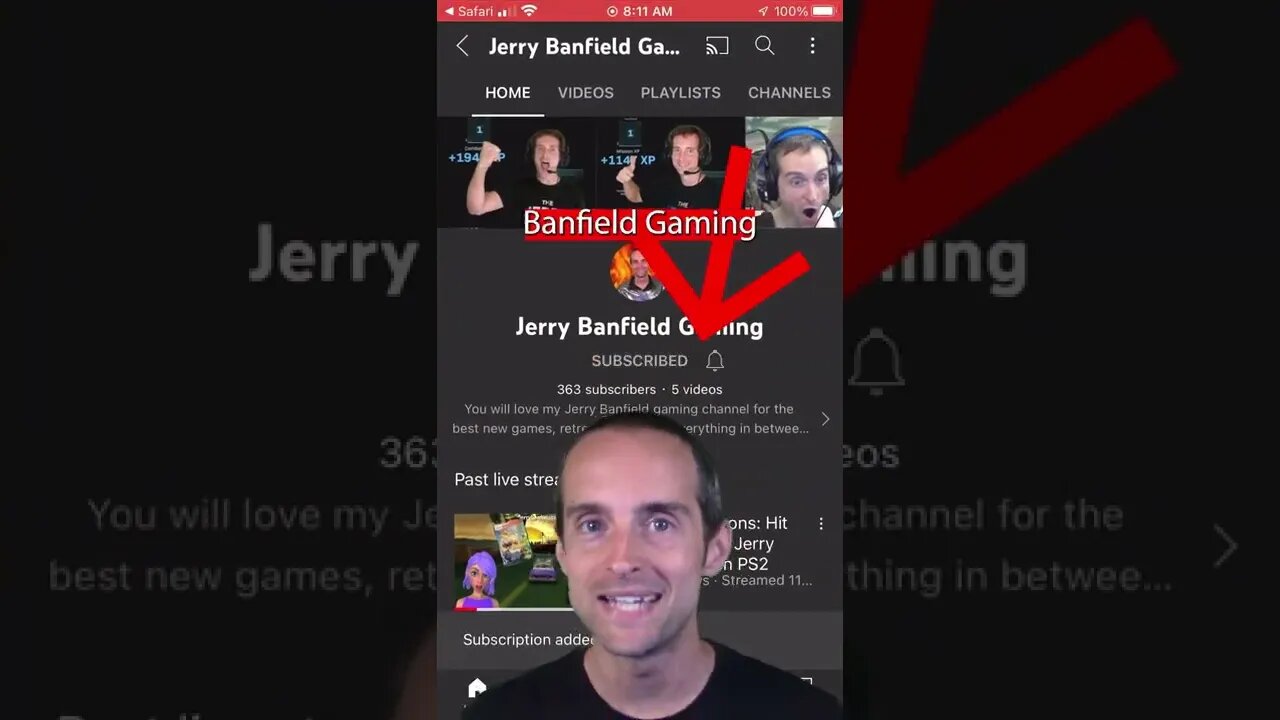 How To Watch Jerry Banfield Gaming Live with Notifications on YouTube