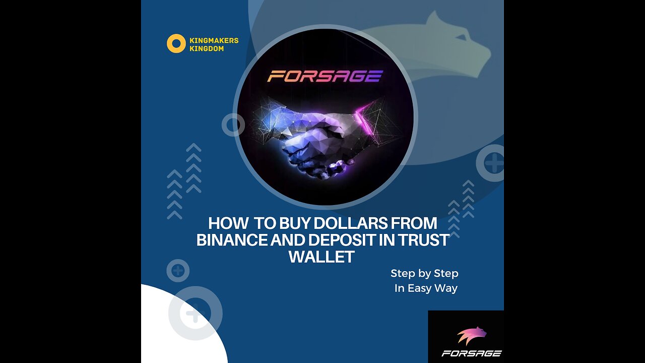 How to buy Dollars from Binance and Deposit in trust wallet#Forsage #KingmakersKingdom#2k23