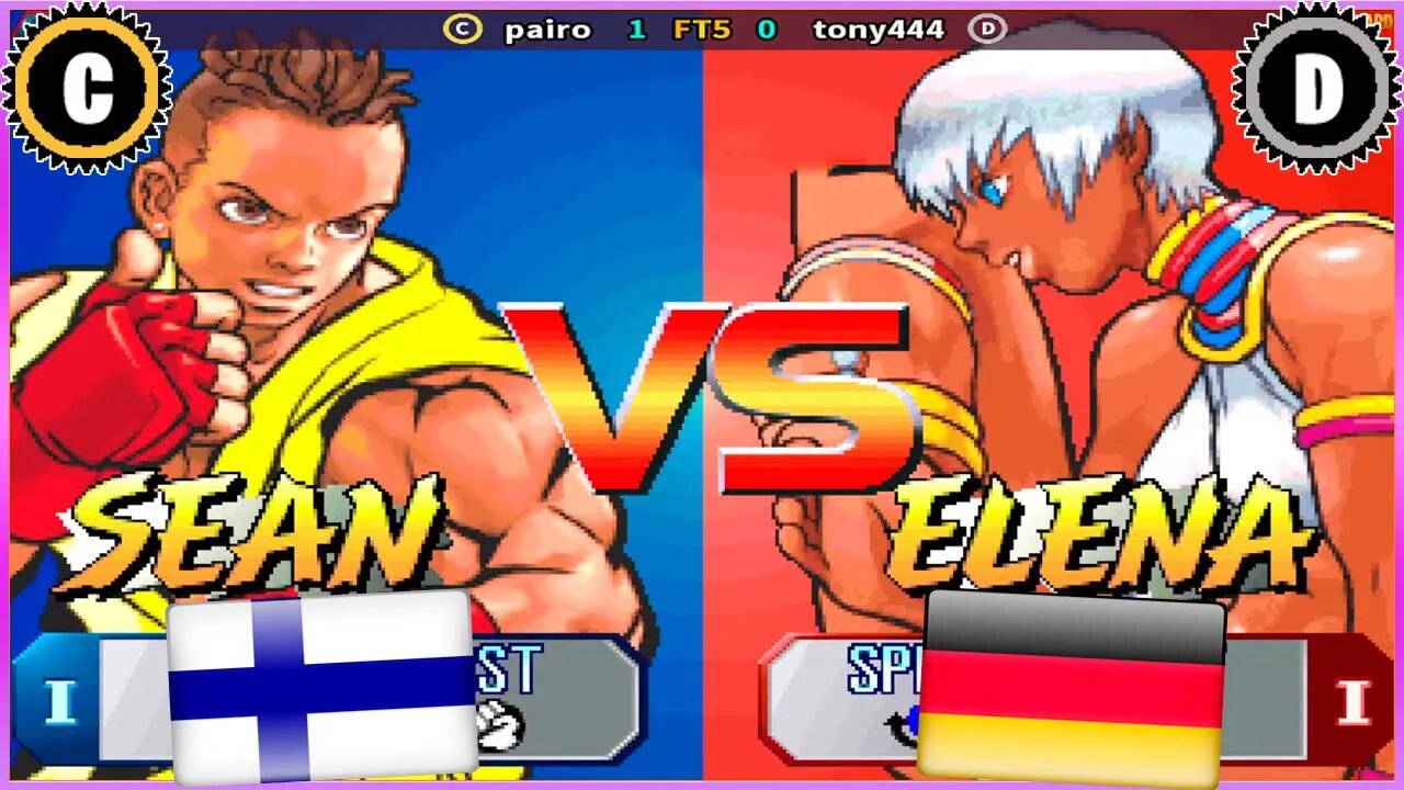 Street Fighter III 2nd Impact Giant Attack (pairo Vs. tony444) [Finland Vs. Germany]