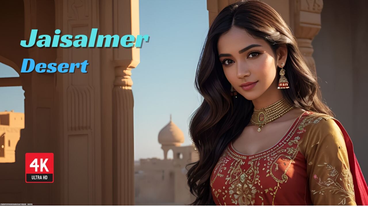 4k Ai Lookbook Girl l Kurti Couture | Jaisalmer Desert #ailookbookgirl #aibeauty