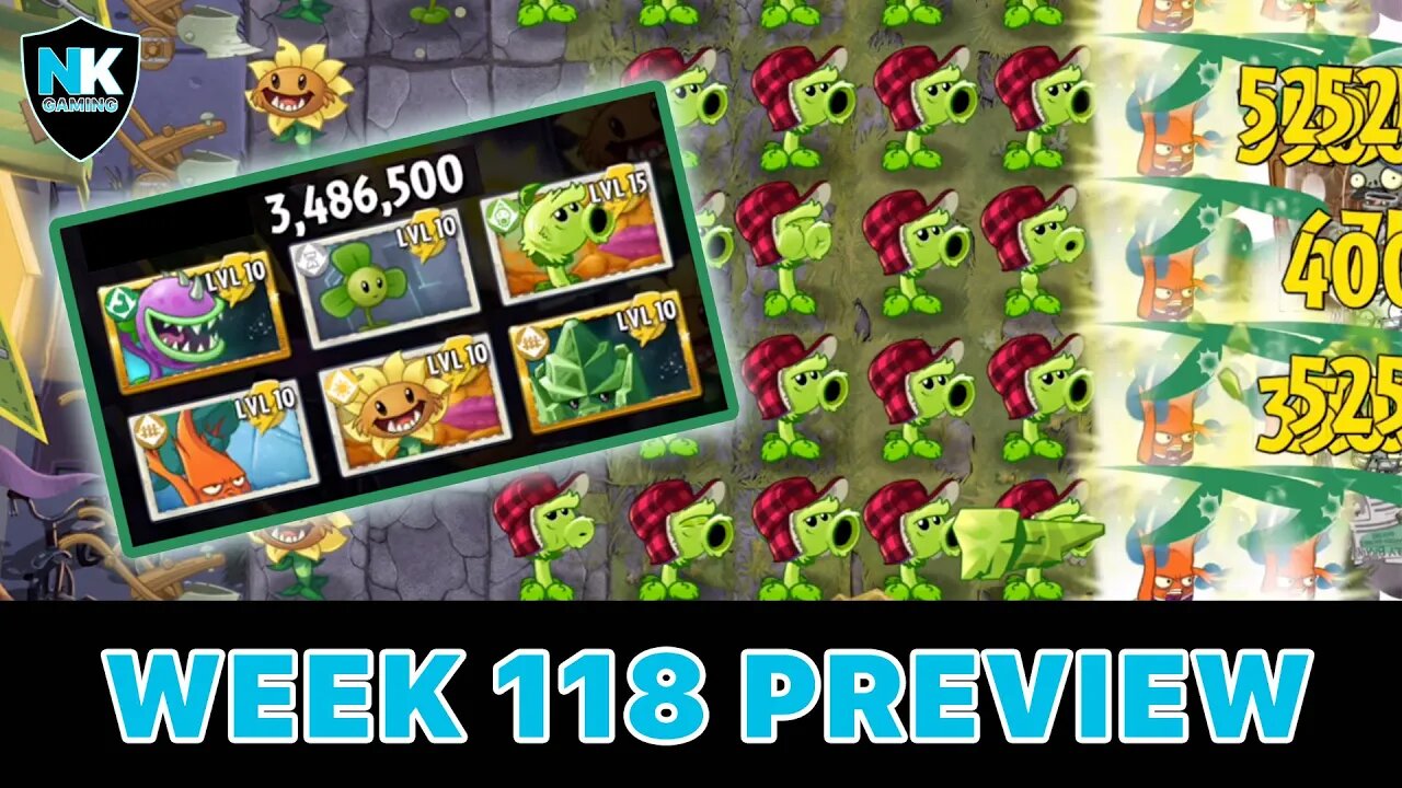 PvZ 2 - Arena - Week 118 Preview - No Premium or Mastery - 3.4 Million Score