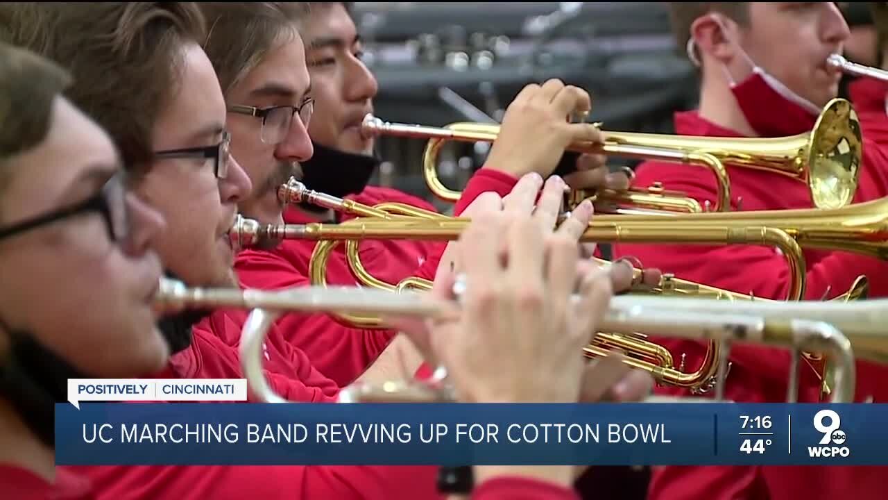 UC marching band revving up for Cotton Bowl