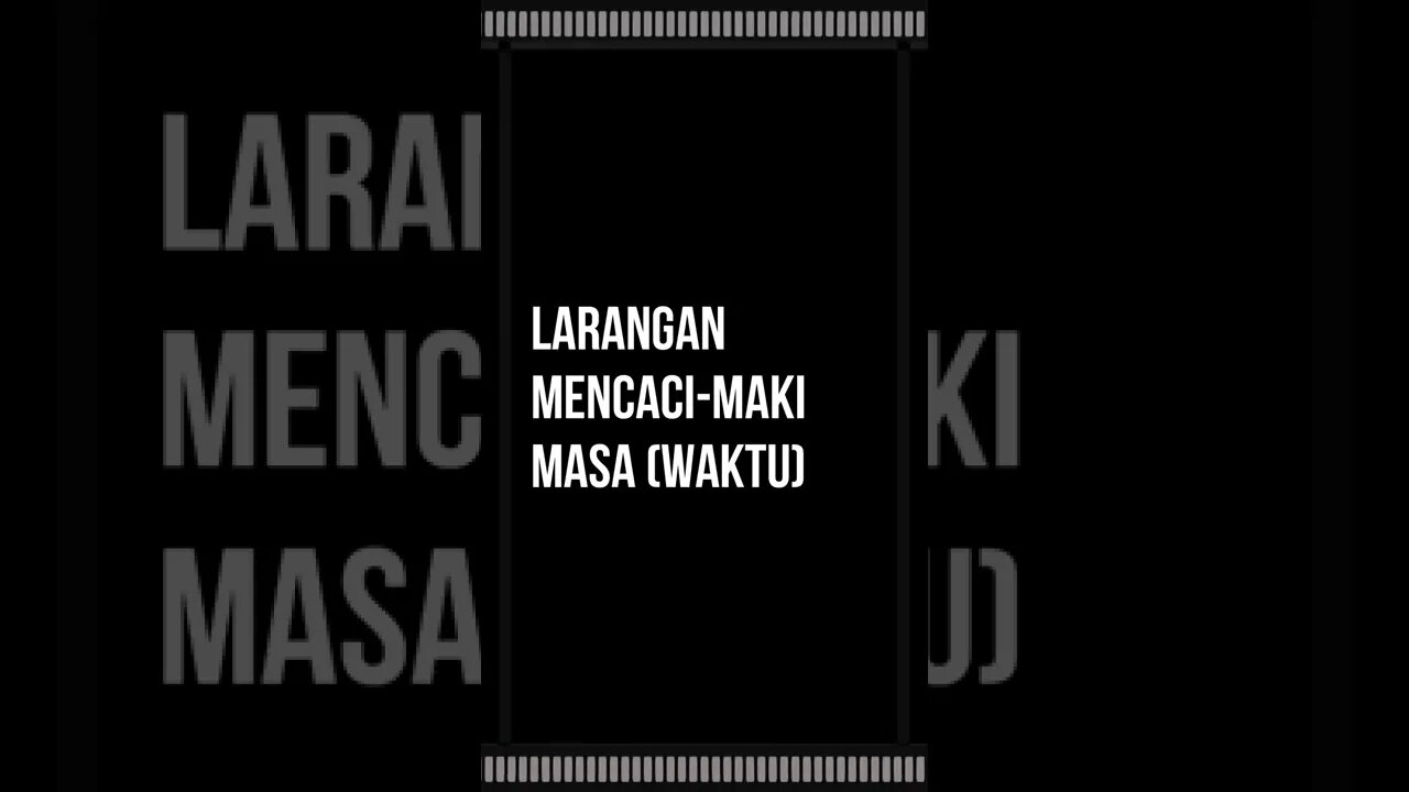 Larangan mencaci-maki masa (waktu)