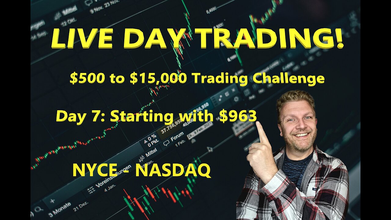 LIVE DAY TRADING | S&P 500, NASDAQ, NYSE | $500 Small Account Challenge Day 7 ($963) |