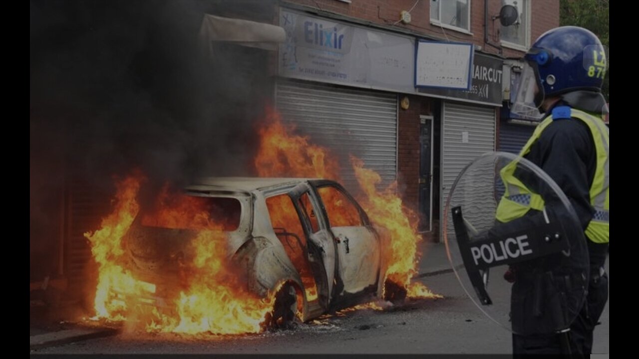 Riot Aftermath in Hull UK against the British Government